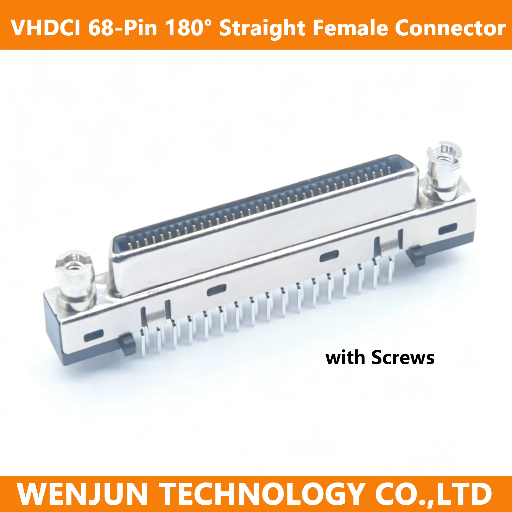 SCSI VHDCI 68-Pin Connector V68 Female Socket 90Degree Mounting Board Small 68Pin Socket 68-Pin CN Type Single Layer 68Pin IDC