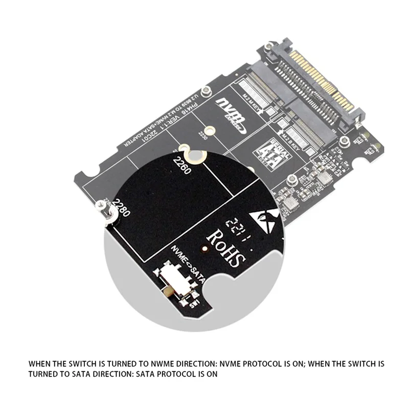 

8X адаптер M.2 SSD к U.2 2в1 M.2 Nvme и SATA-Bus NGFF SSD к адаптеру PCI-E U.2 SFF-8639 конвертер Pcie M2, с корпусом