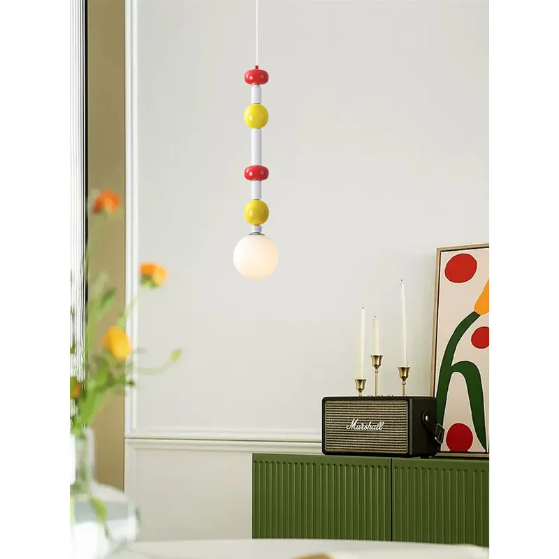 Nordic Color Children's Room Pendant Ins Creative Modern Simple Bedroom Study Living Room LED Eye Protection Lamp