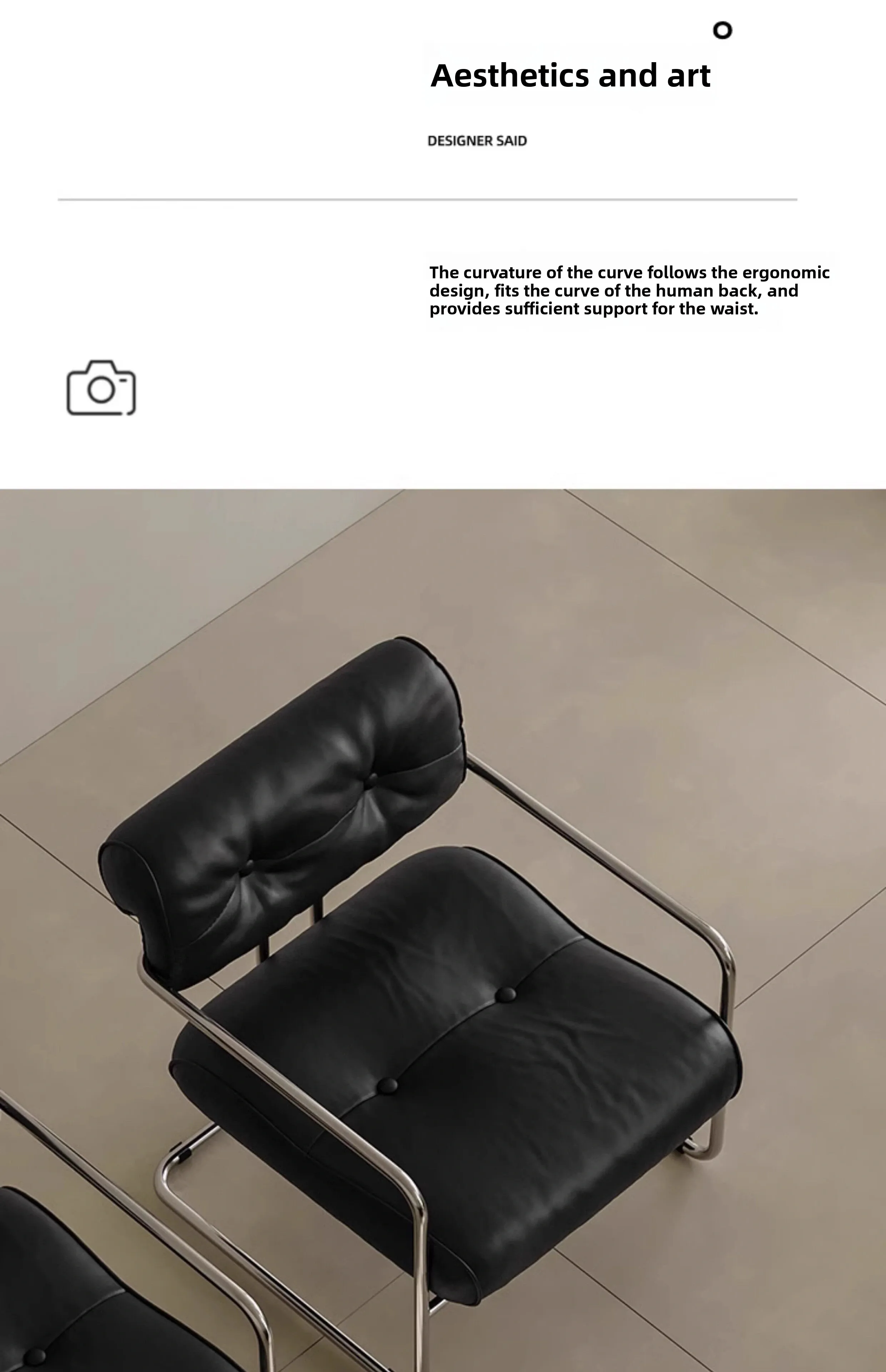 &Bauhaus Modern Single Sofa Chair Designer Stainless Steel Living Room Home Leisure Chair High-elastic Foam Sponge