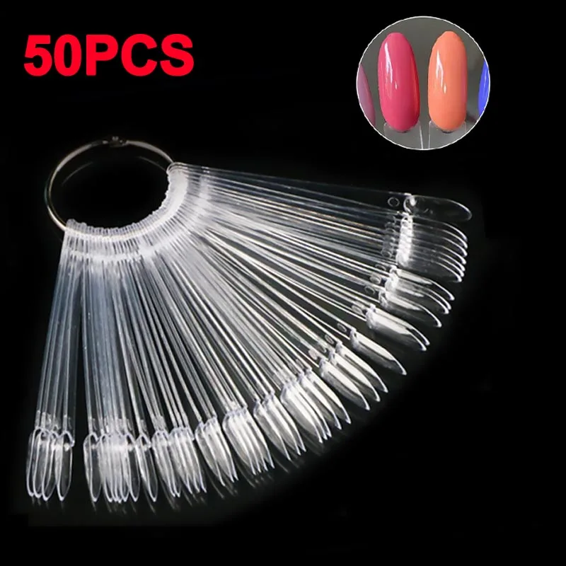 New 50 Color Nail Fan Card Nail Polish Products Card Nails Polish Practice Nail Polish Color Plate MJSK01