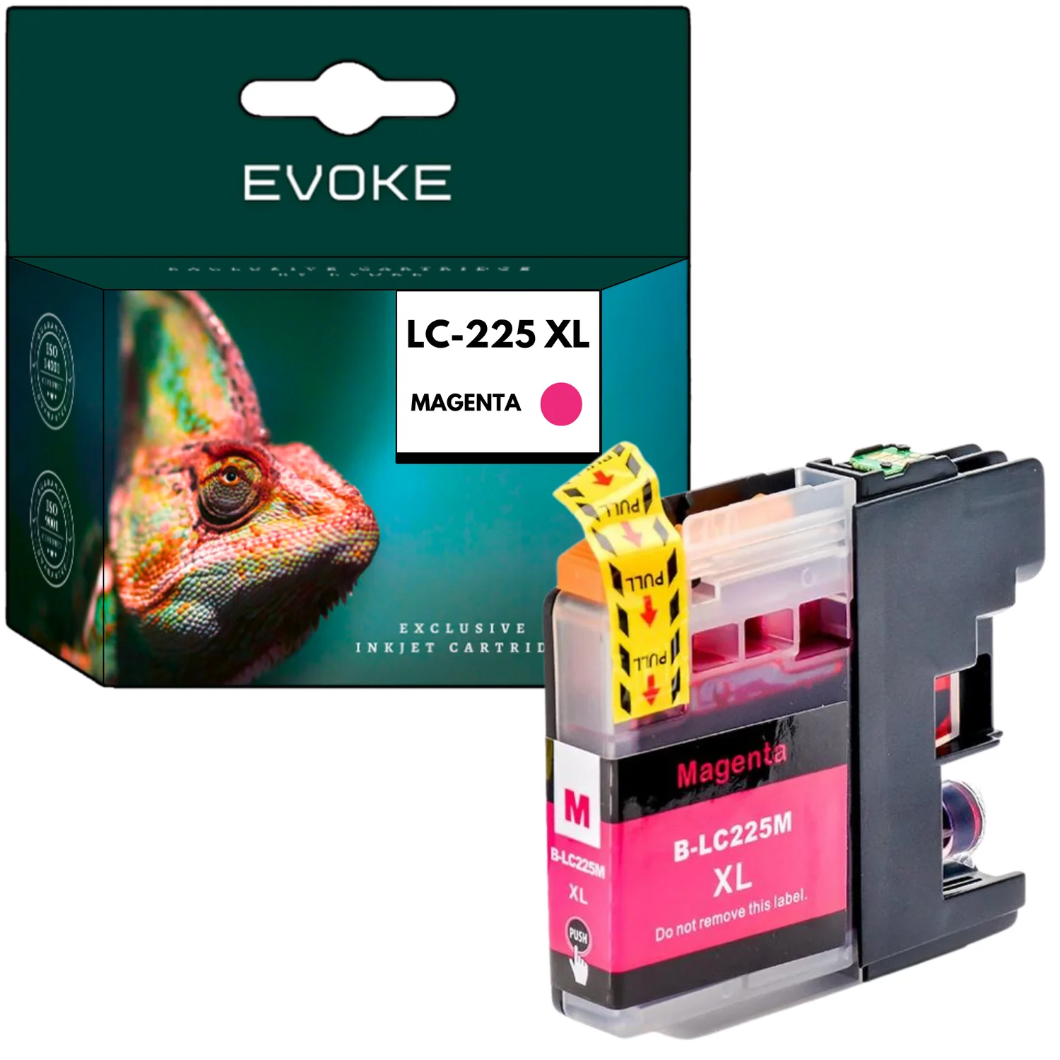 Evoke Compatibele Inkt voor Brother Lc-225Xl Lc225Xl Lc225M Lc225Xlm Magenta 16 ml 1280 Pagina's Dcp-J4120Dw J562Dw; Mfc-J5320Dw J4620Dw