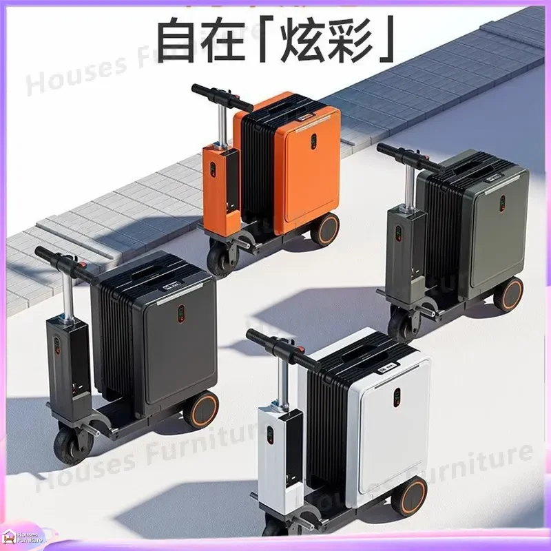 For 20 Inch Smart Suitcase Rideable Luggage Motorized Carry On Travel Trolley Case With Seat USB Charging Airline