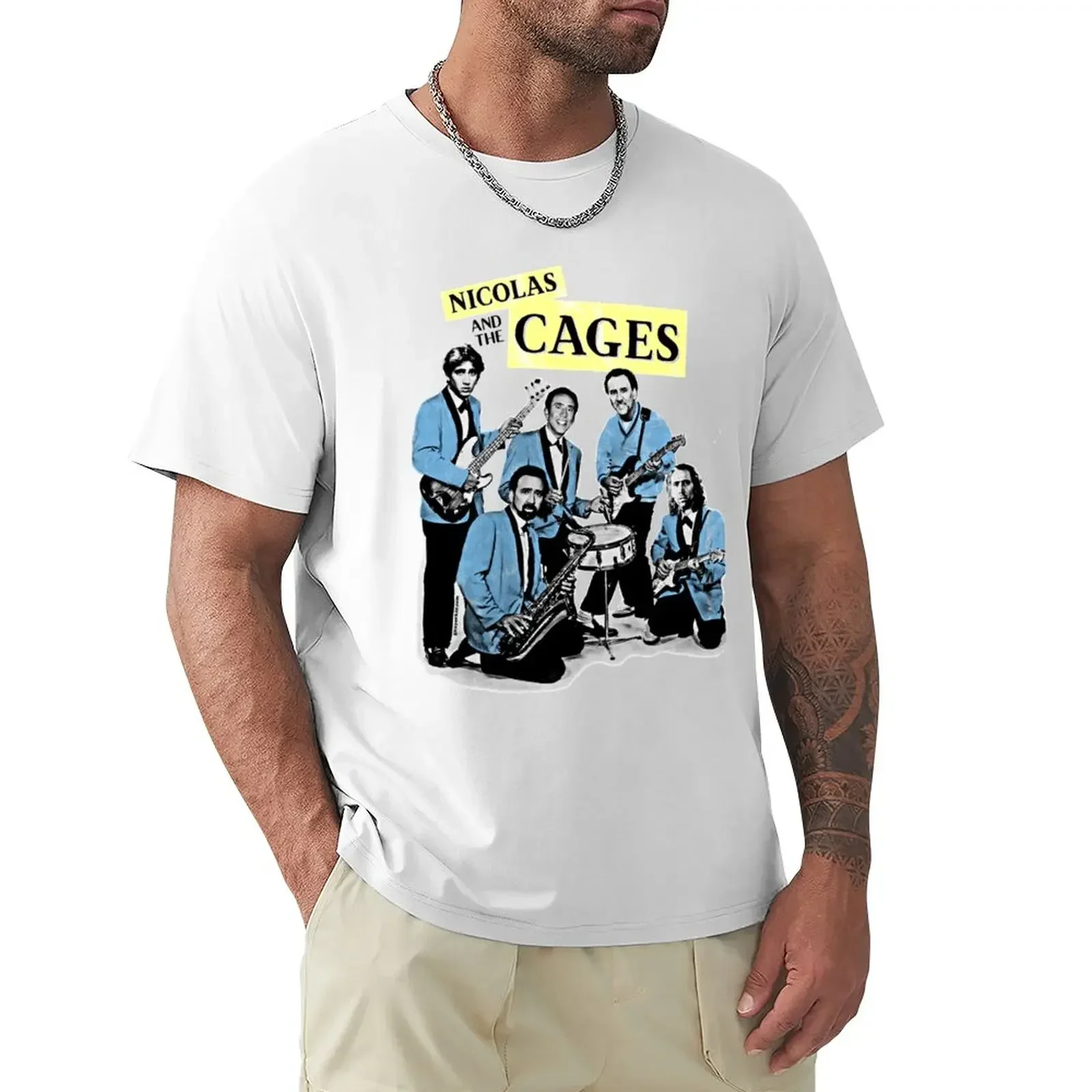 Nicolas-and-the-Cages T-Shirt oversized t shirt blacks blue archive graphic tee shirt shirts men graphic