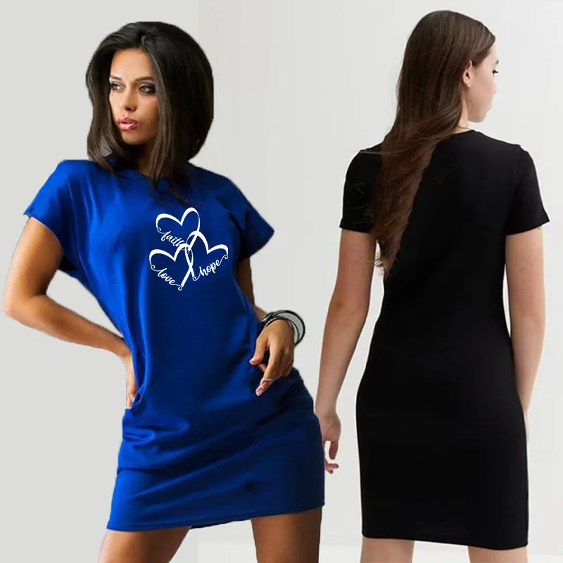 

Ladies' summer printed dress, short sleeved mini dress with pockets, suitable for street and beach wear, holiday wear