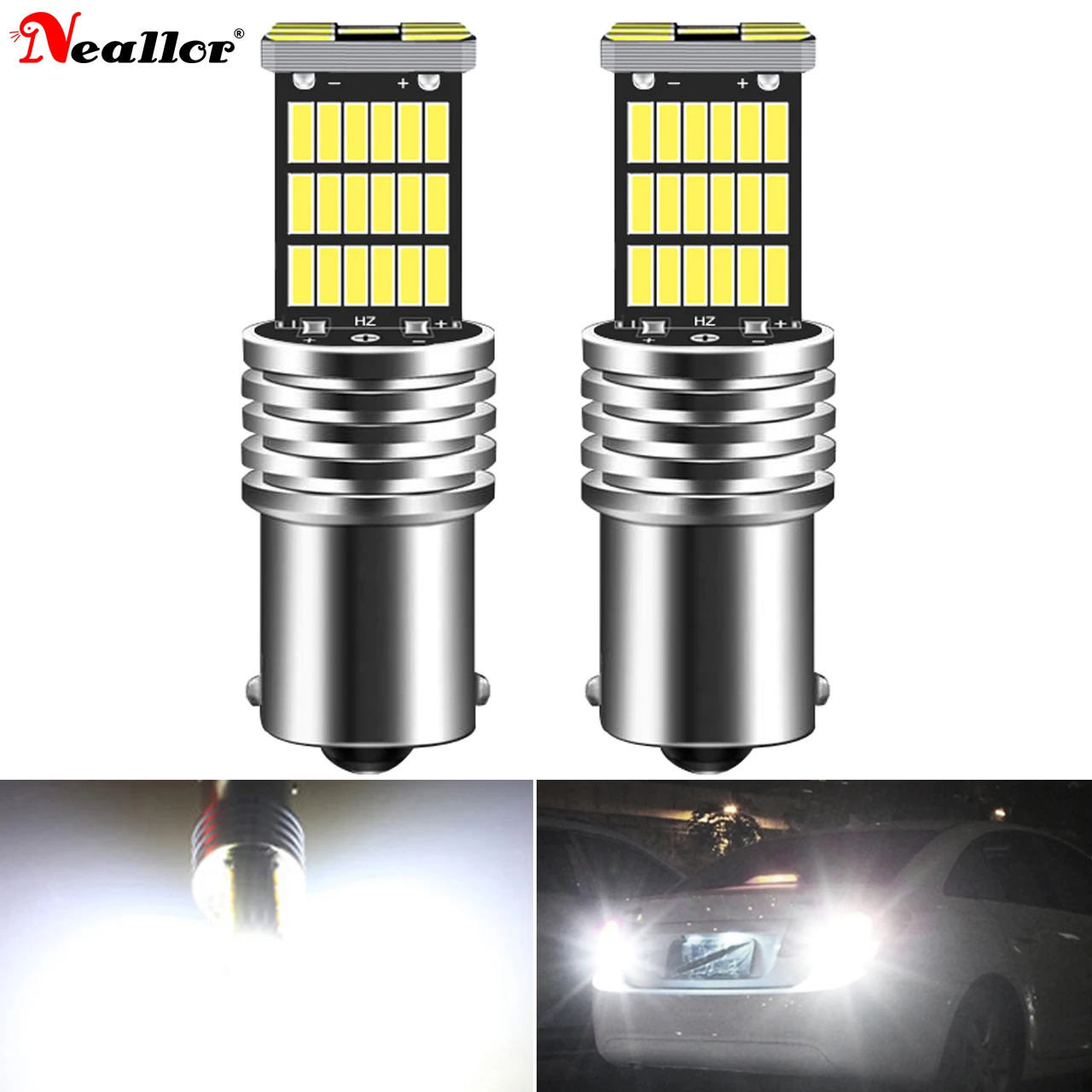 

2pcs 1156 BA15S P21W S25 7506 LED Replace For Car Reversing Light Bulbs High Power R5W R10W 5008 Super Bright 1200LM White 12V