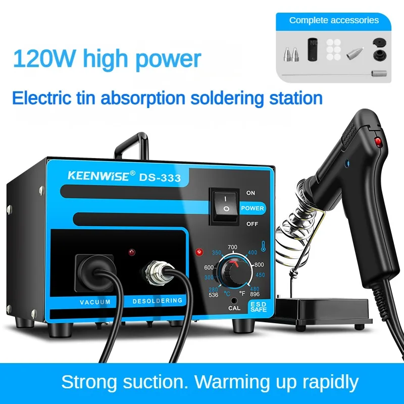 DS-333 BGA Pompa elettrica di aspirazione in stagno Dissaldatura di aspirazione elettrica Assorbe 280~480 ° C regolabile 120W