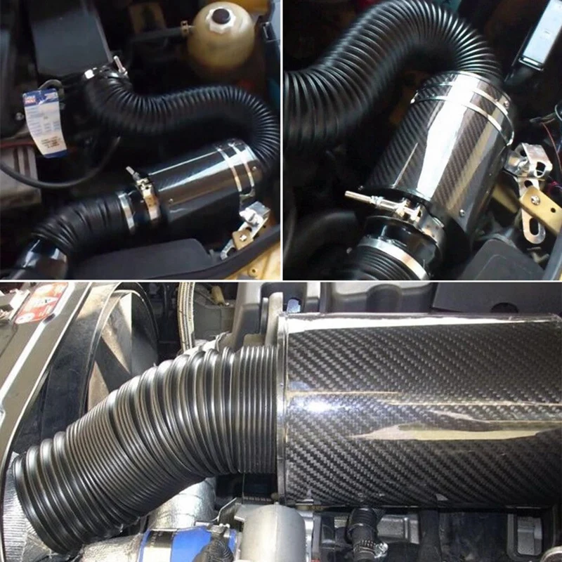 Car Modification Universal Air Intake Carbon Fiber Intake Bellow Air Filter Mushroom Type Air Intake Modified Accessorie