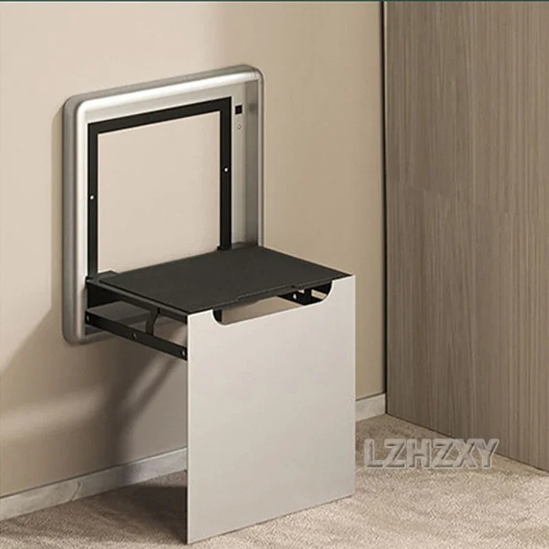 Ультратонкое настенное Складное Сиденье для душа, повседневное бытовое кресло для крыльца, спинка для обуви, ступенчатый стул, алюминиевая мебель для дома