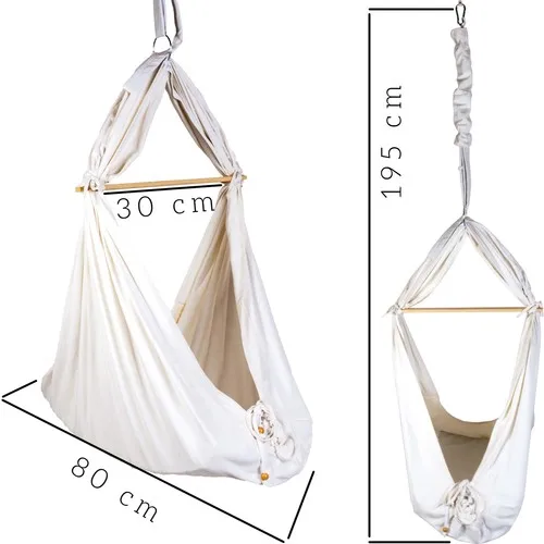 Spring Baby Hammock Cradle-Baby Ceiling Swing Head the straightness of and waist prevent slip Fabric parts 100 Cotton