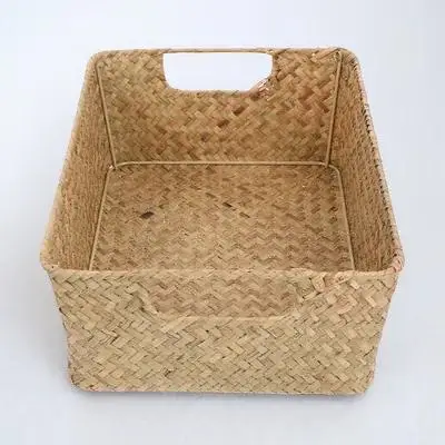 

Straw Bread Storage Household Fruit Retro Snack Daily Use Bread Retro Fruit Basket Basket Multi Function Container Kitchen