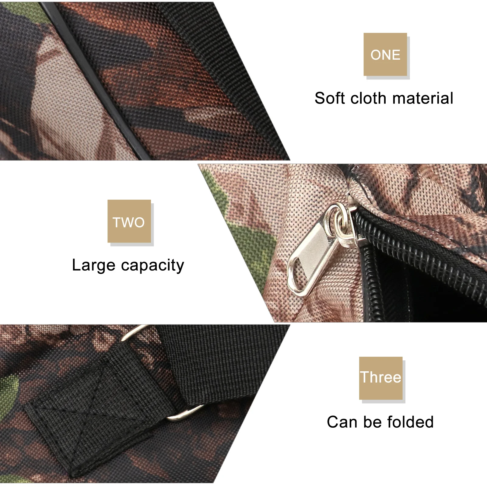 

Storage Bag T Shape Adjustable Large Capacity Archery Carry Backpack Double Zipper Bow Arrow Container