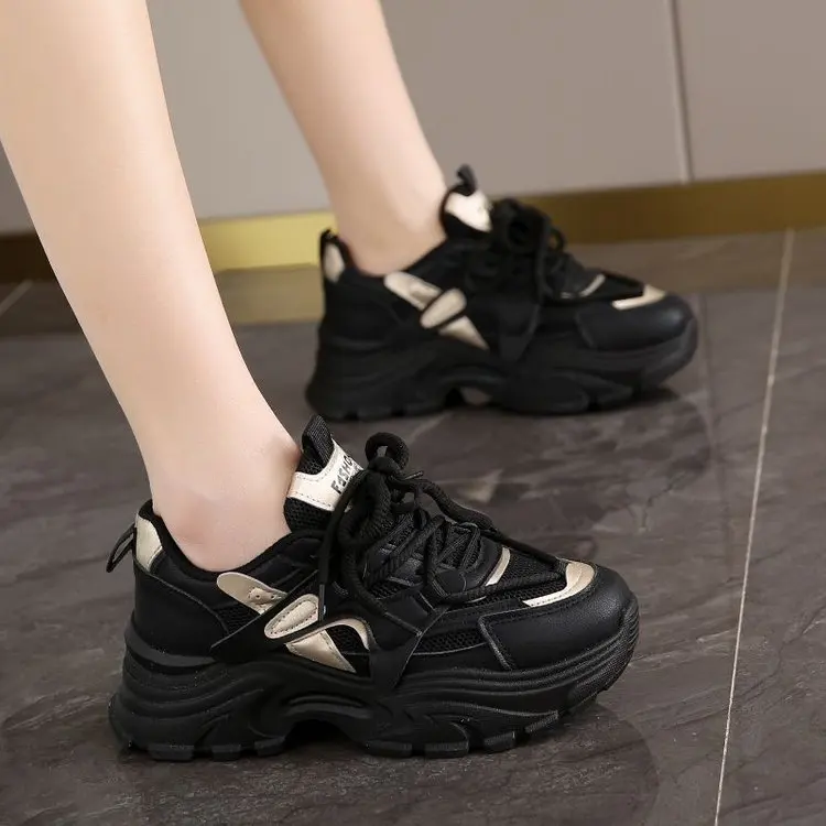 The New Retro Women Shoes Spring Platform Shoes Casual Sneakers Versatile Fashion Designer Shoes High Quality Women Sneakers