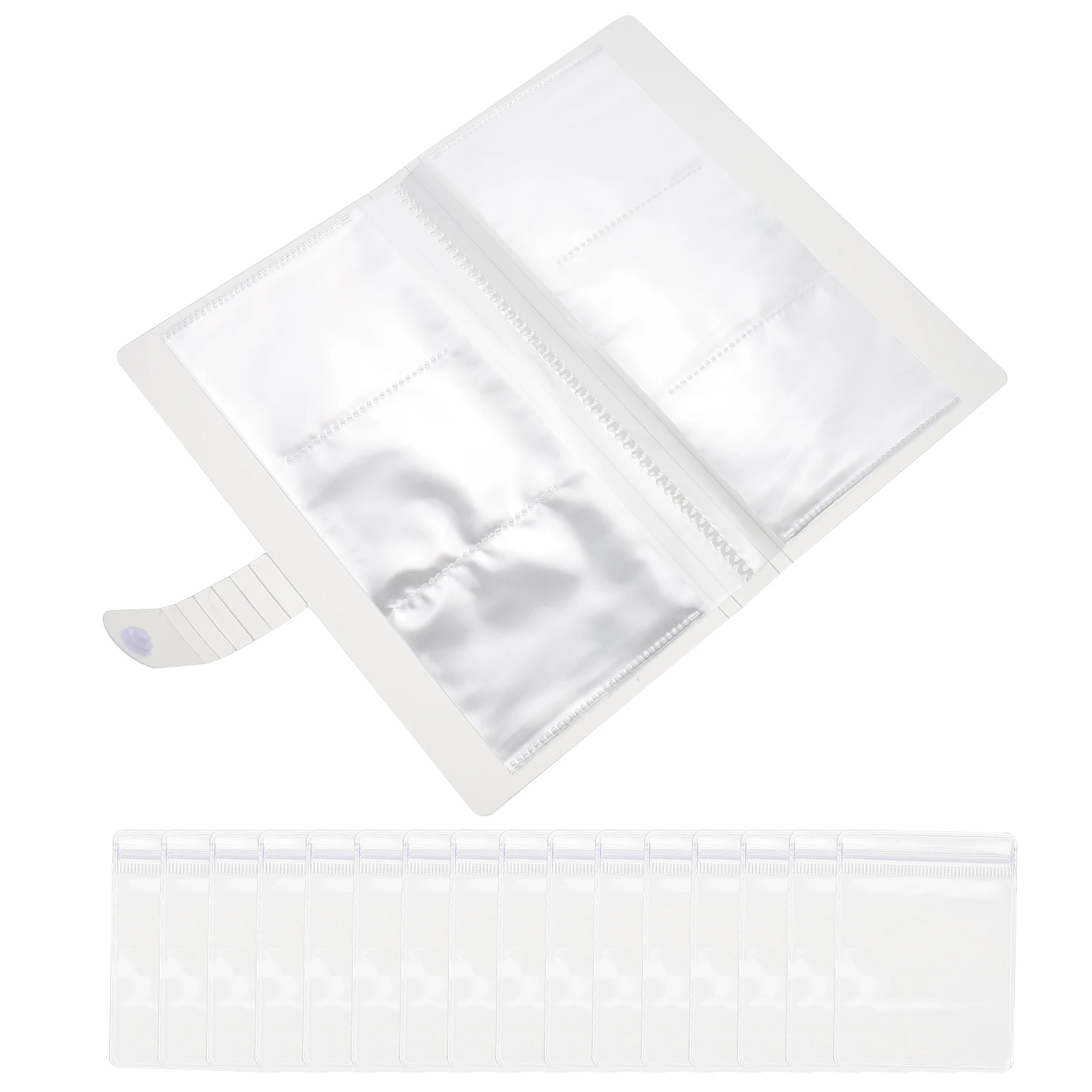 

1 set Jewelry Storage Book Album Shape Earring Holder Necklace Organizer Transparent Pouch Portable Bag Pvc Durable Ring Storage