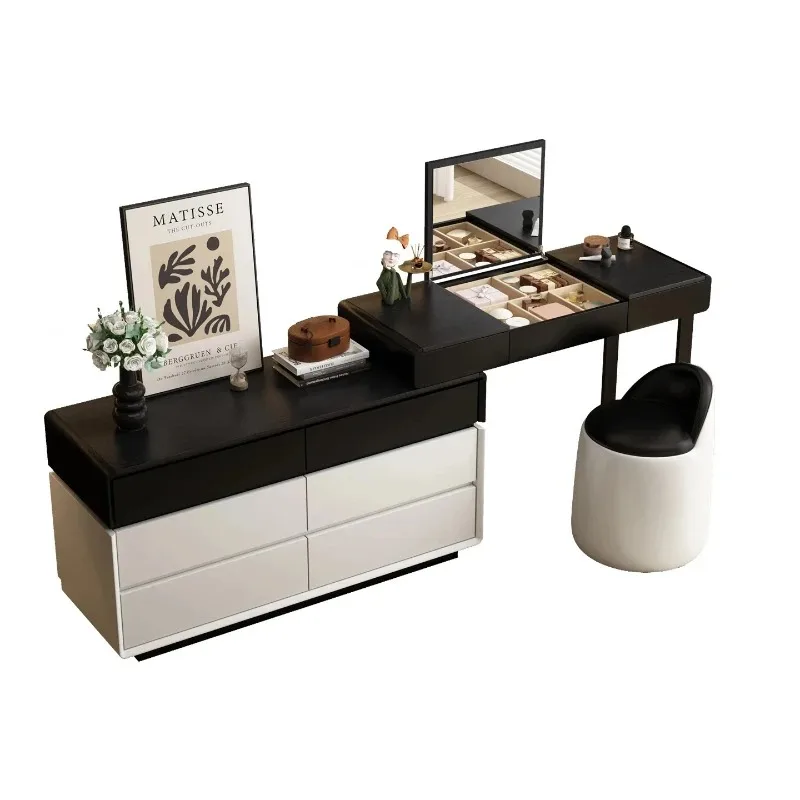 

Shrinking mobile model, light luxury Nordic bedroom, modern simple multi-functional desk