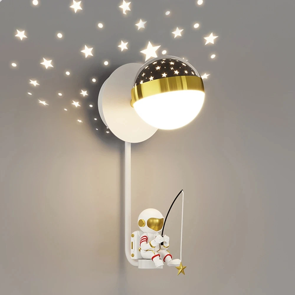 

Cartoon LED Wall Lamp Astronaut Children Room Kitchen Dining Room Study Kid Lighting Balcony Aisle Lamp Decoration