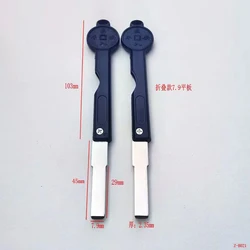 JMCKJ 10PCS/LOT Round Handle Folding 29 Long Flat Blade Fingerprint Lock Key Embryo Household Emergency Key