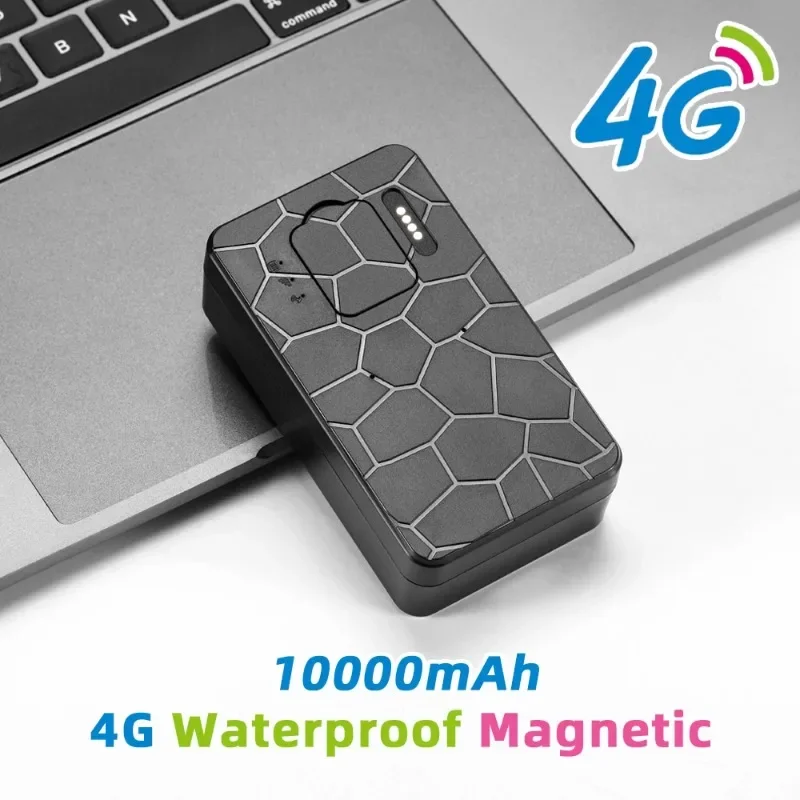 4G Tracking Device Car GPS Tracker Car Waterproof 4G GPS Tracker Voice Monitor GPS Locator Magnet Tracking Device 10000mAh