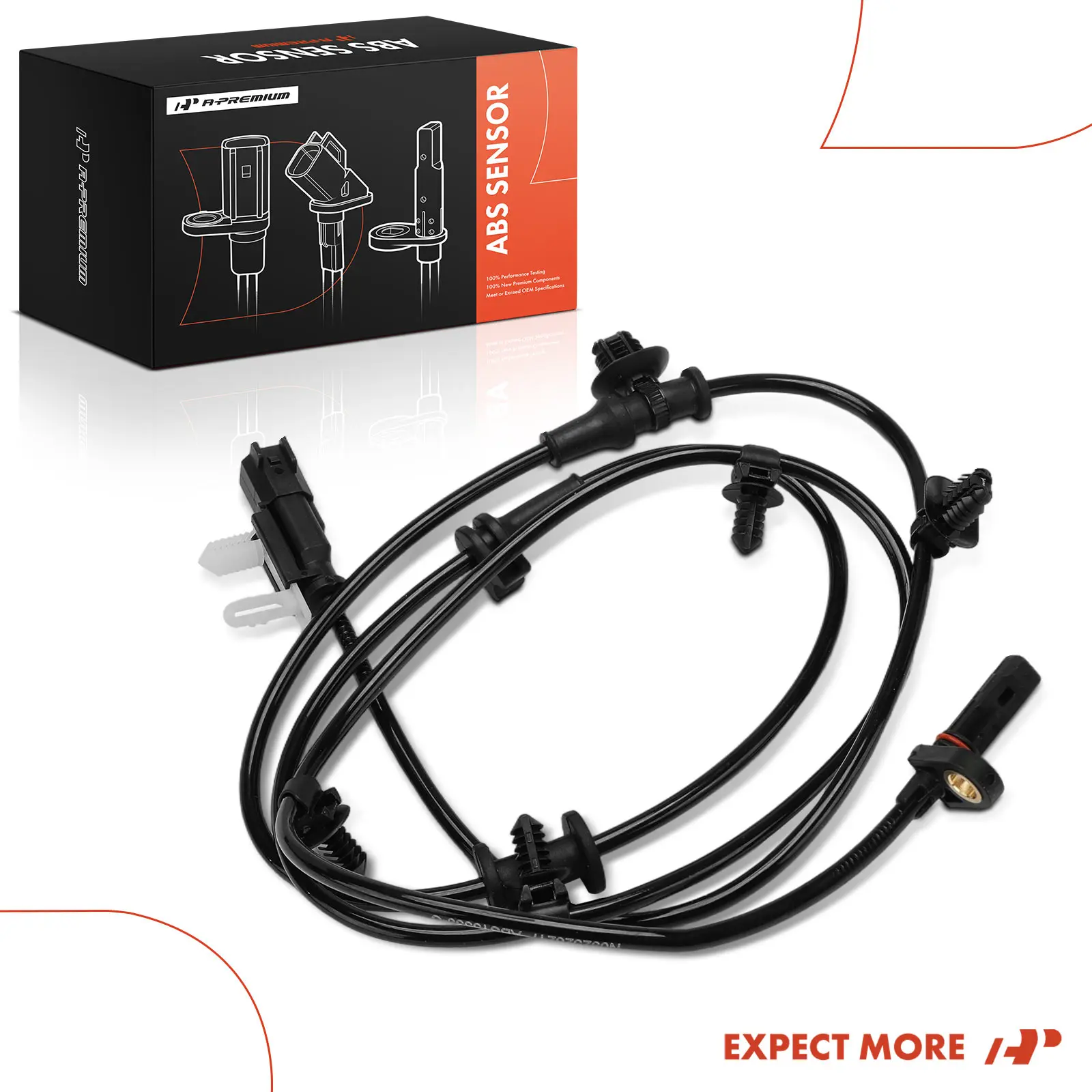 A-Premium Rear Passenger Side ABS Wheel Speed Sensor for Ford F-350 Super Duty 17-23 F-450 Super Duty F-550 Super Duty 16-22 7