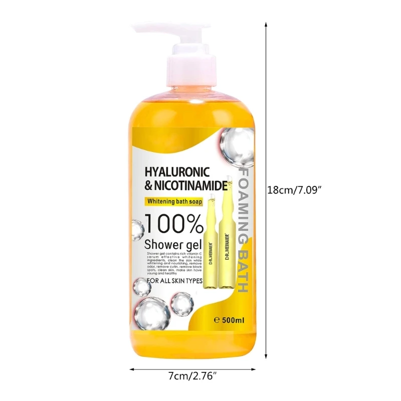 Y1UF Amino Acid Niacinamide Moisturizing Shower Gel Skin Whiten Brighten Deep Cleansing Gentle Hydrating Body Wash Gel