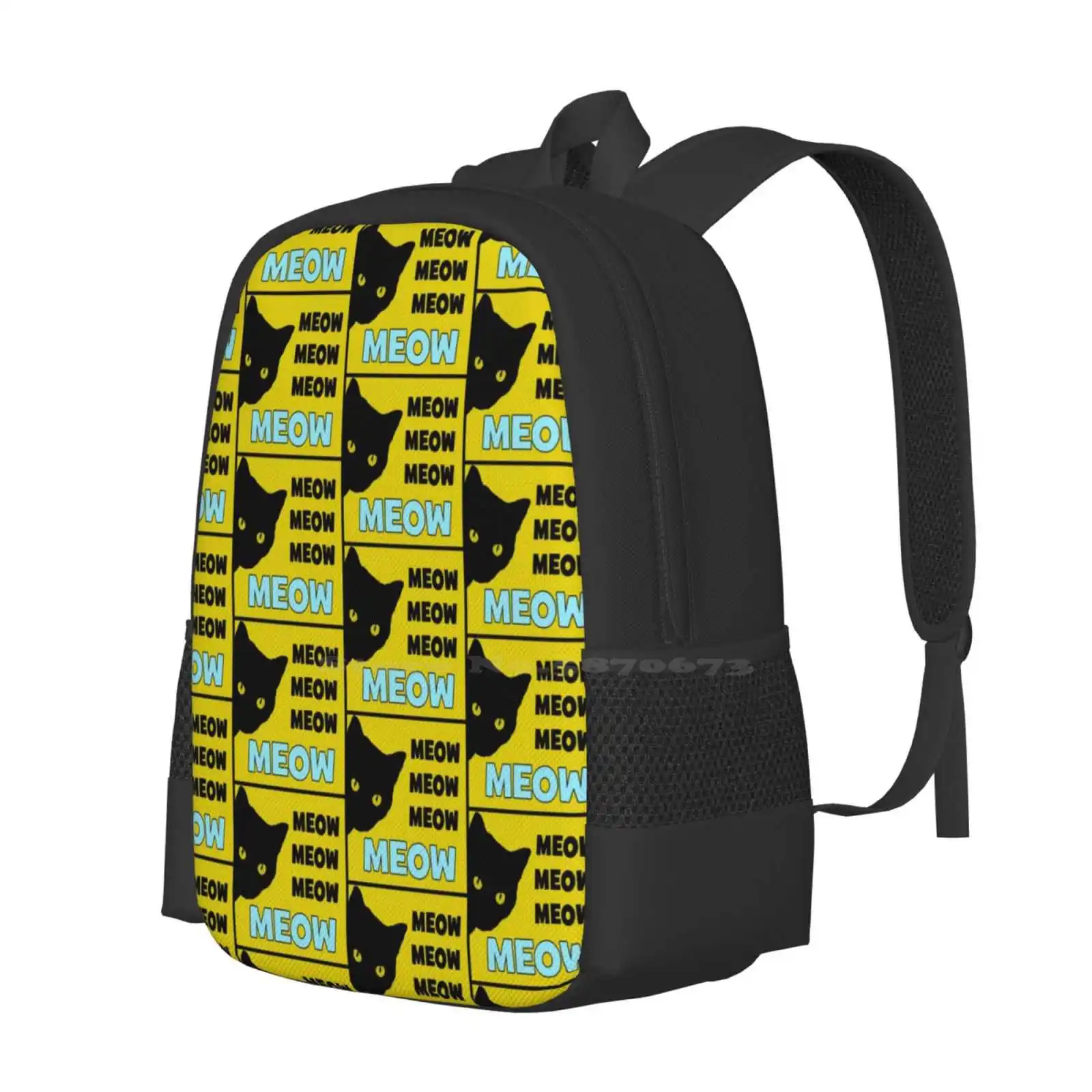 Cat Sir Meows-A-Lot Bag Backpack For Men Women Girls Teenage Sir Meows A Lot Denis Cat Cat Meow Meow Meow Dennis Cat Black Cat