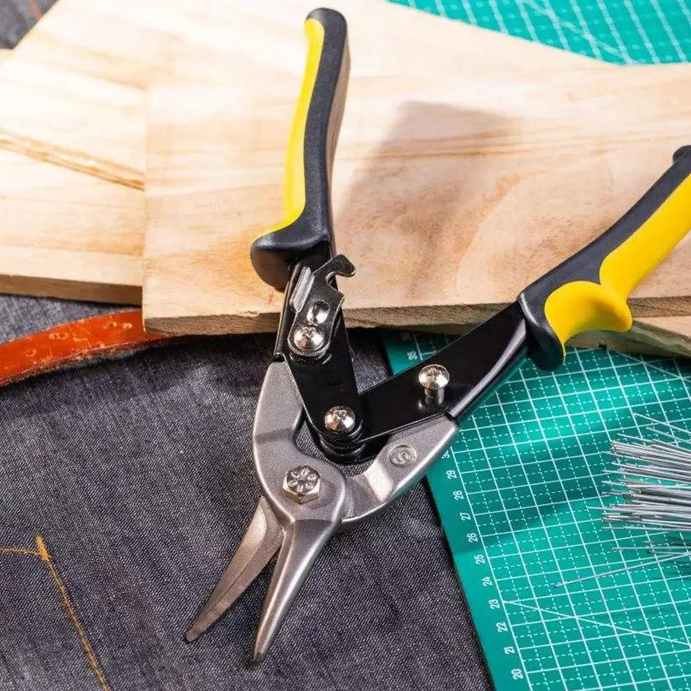Aviation Tin Snips – Heavy Duty Metal Cutter Shears for Straight/Left/Right Cut, Chrome Vanadium Steel, No Hand Fatigue