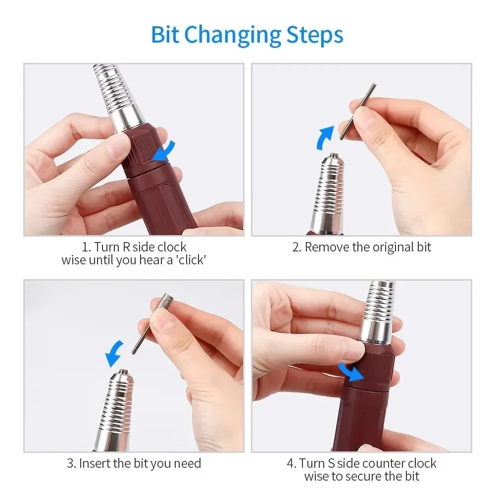 35000RPM SDE-SH20N Micromotor Handpiece 2.35mm Collet Electric Nail Drill Pen for Manicure Pedicure For Strong 210