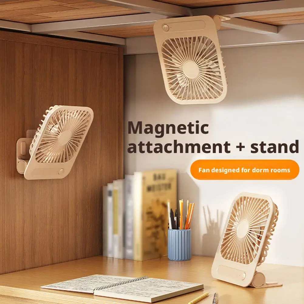 

Ultra-thin Magnetic Cooling Fan Table Desk Fan USB Rechargerable Wall Hanging Fan Students Desktop Fan For Office Home Kitchen