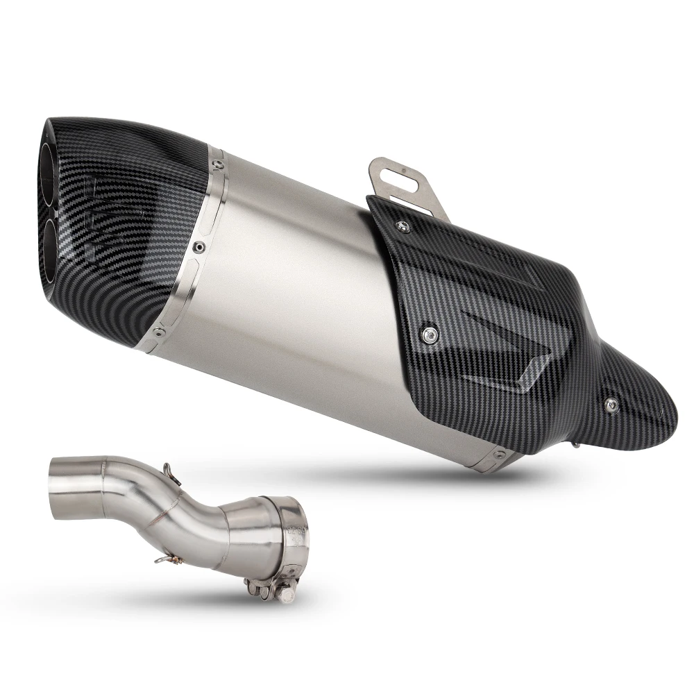 

For BMW R1200GS R1200 GS ADV 2013-2019 Motorcycle Exhaust Pipe Middle Link Connect Slip-On Escape Double Hole Muffler