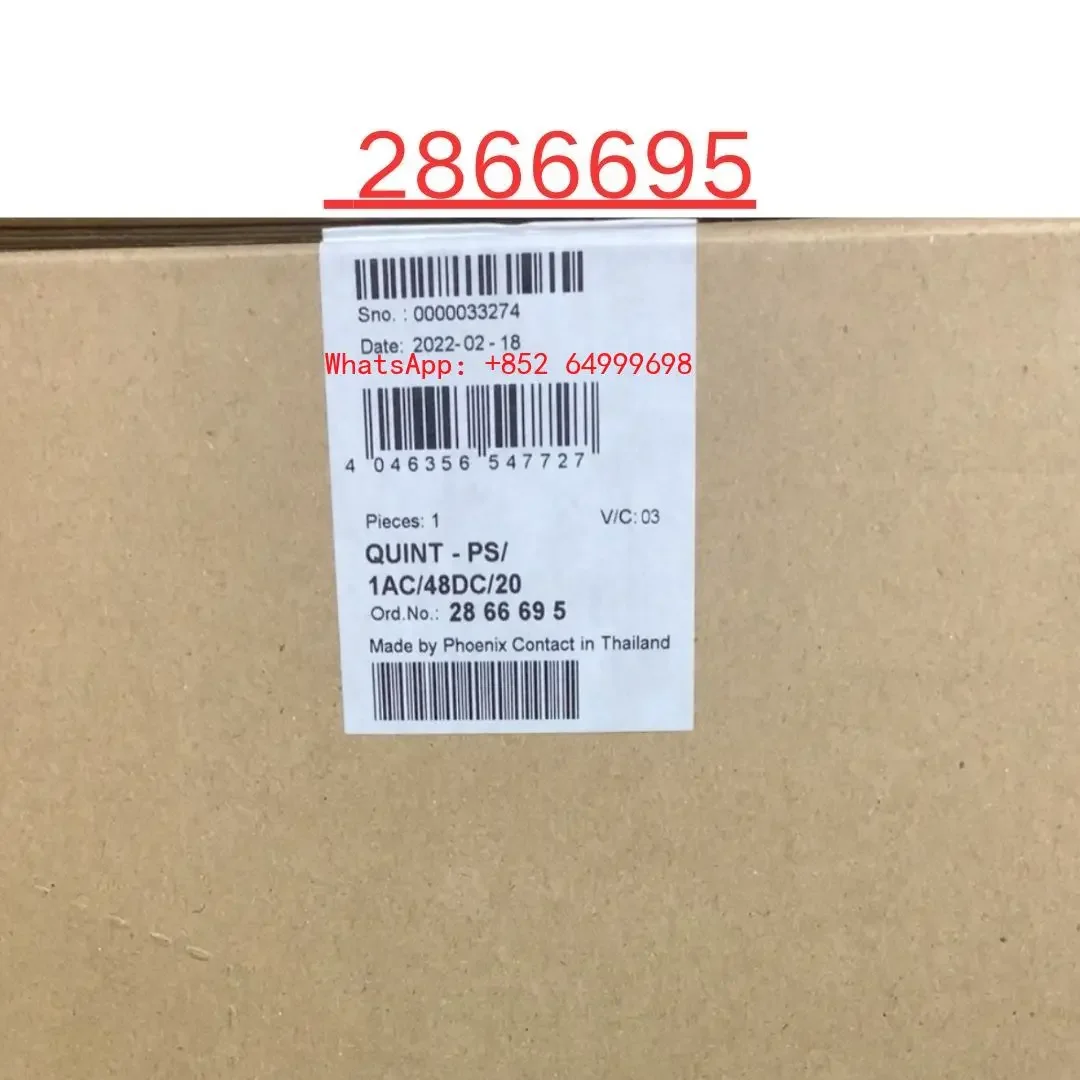 

Совершенно новый источник питания 2866695 QUINT-PS/1AC/48DC/20. Быстрая доставка.