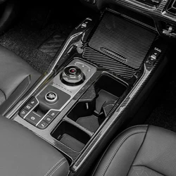 Only Fit LHD! Car Accessories For Kia Sorento MQ4 2021 2022 2023 2024 ABS Carbon Fiber Grain Gear Shift Panel Cover Trim