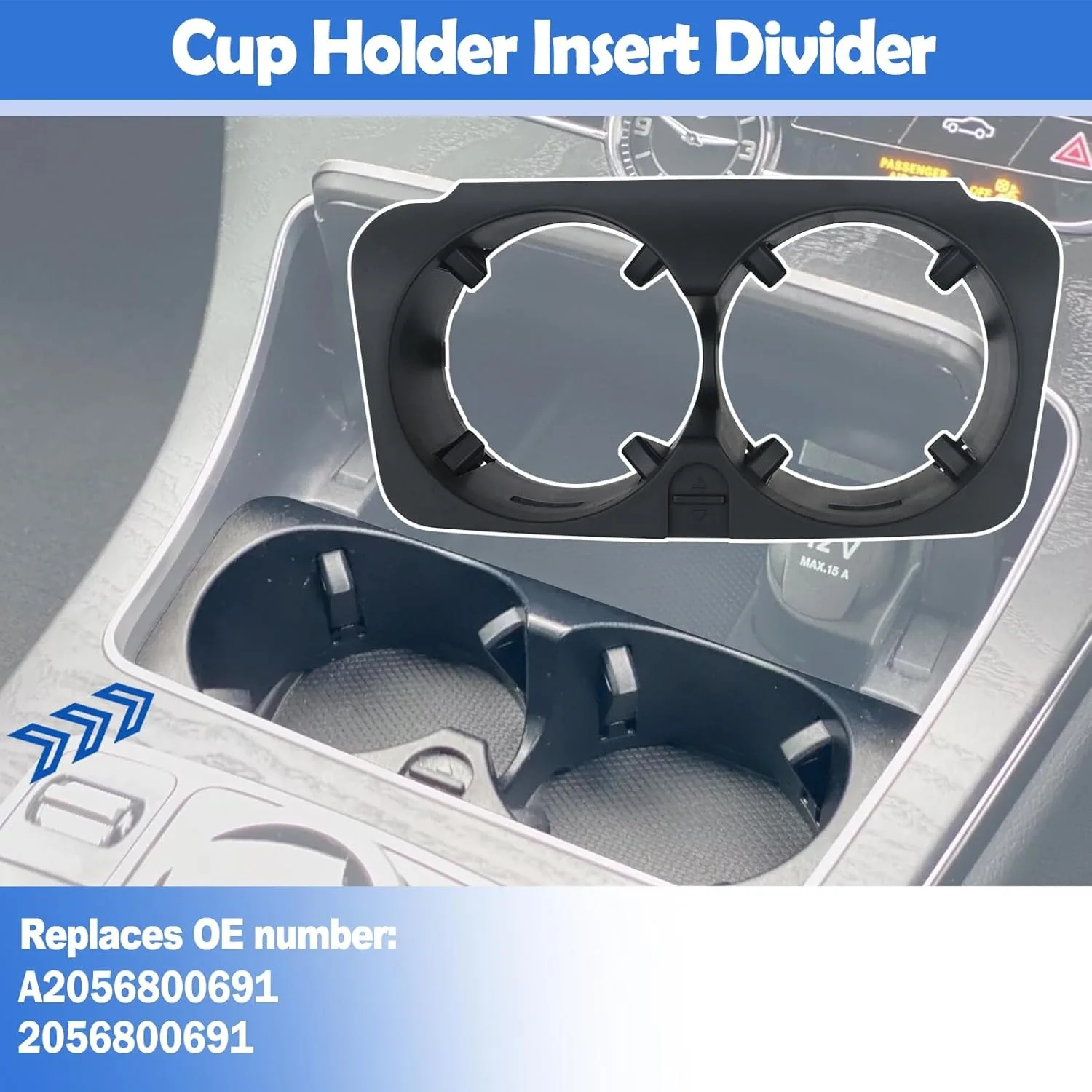 For Mercedes Benz GLC G Center Console Insert Water Cup Holder 200 220 250 300 350 400 550 43 63 2016 2017 2018 2019 - 2023