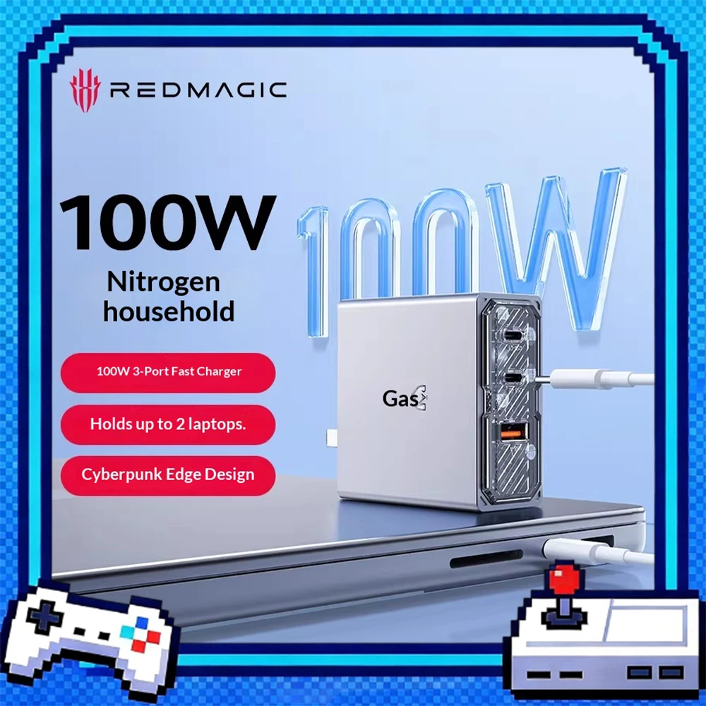 redmagic-100w-gan-gallium-nitride-charger-type-c-desktop-laptop-temperature-control-fast-charger-for-iphone-portable-tablet