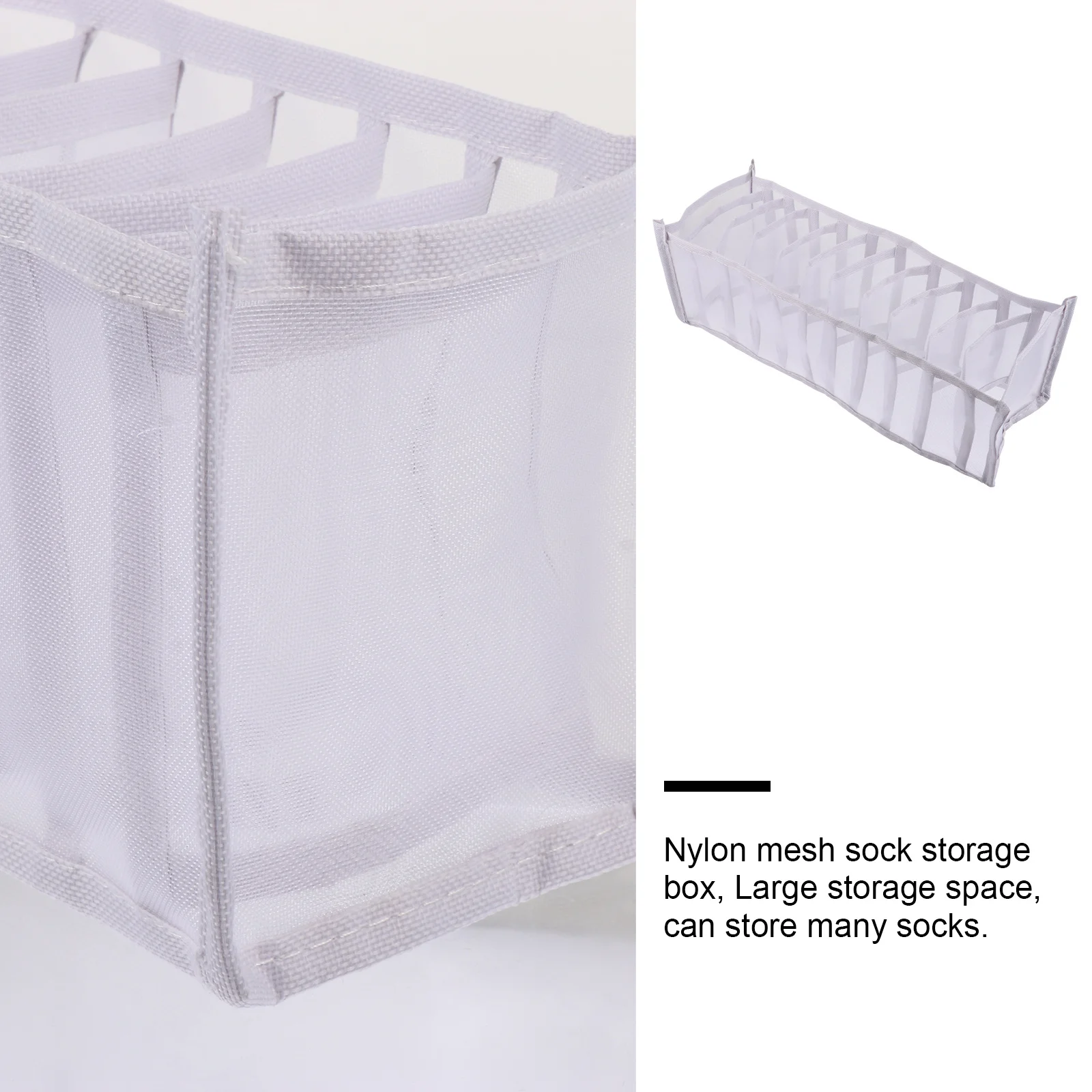 

3Pcs Socks Storage Boxes Multi Grid Organizer for Home Underwear Ties Efficiently Sort Socks Storage Boxes