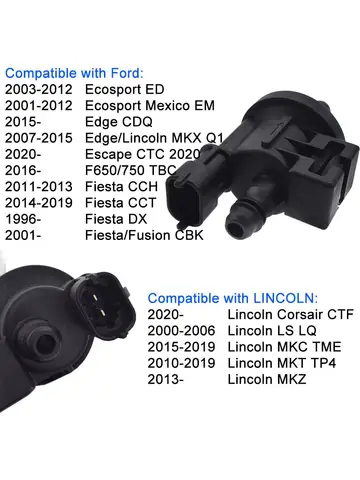 Клапан продувки адсорбера паров топлива 994-038 C1BZ-9C915-A для Ford Fiesta 2014-2019, для Lincoln MKZ 2013- 994038 C1BZ9C915A