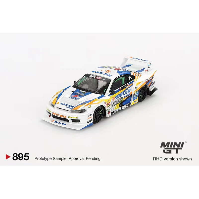 PreSale MINIGT 895 1:64 LBWK LB Super Silhouette S15 Silvia Diecast Model Collection Toys