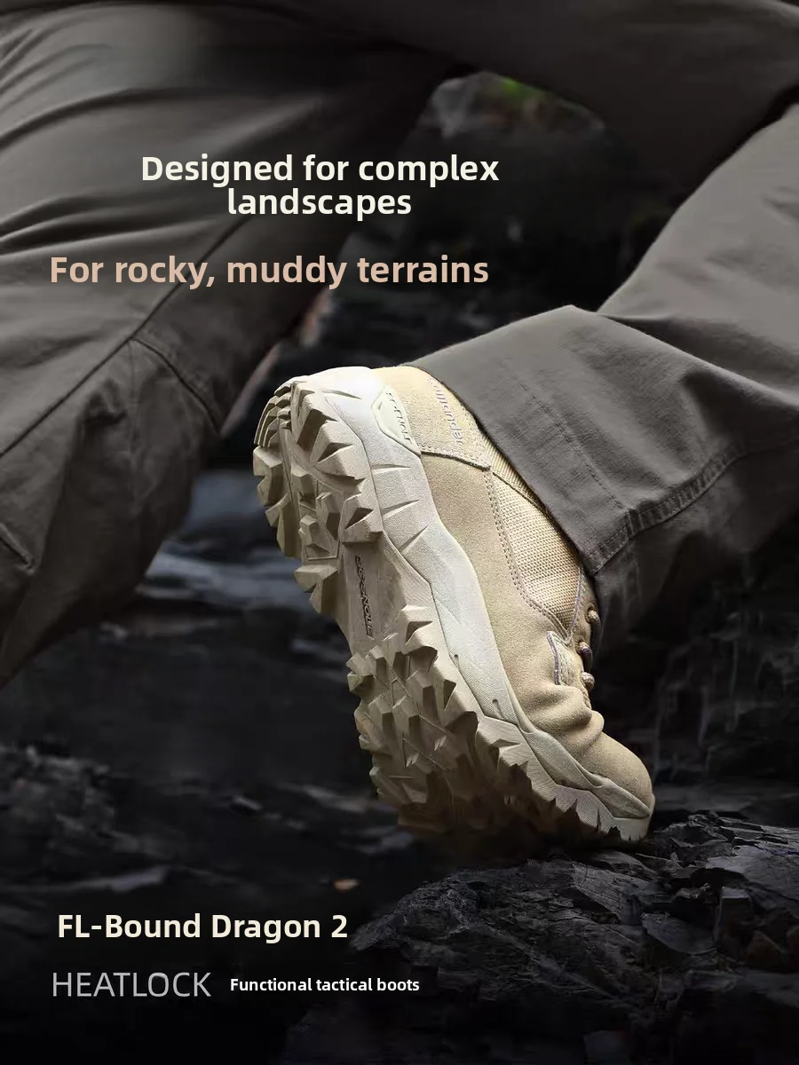 Commander Desert Boots Men's Tactical Boots Hiking Mountain Climbing Shoes Breathable Waterproof Anti-slip Lightweight