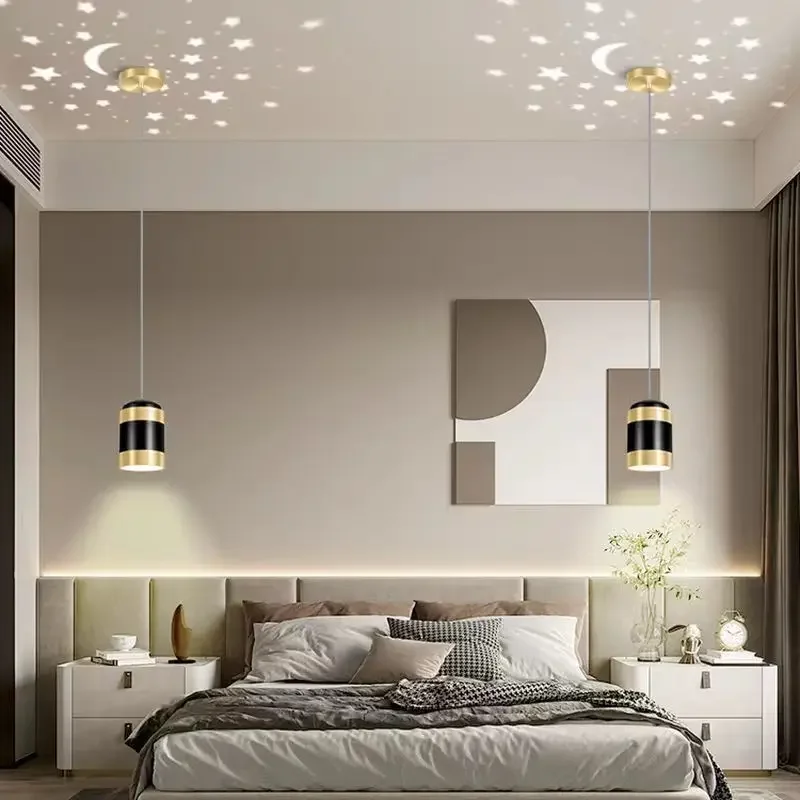 Moderne Minimalistische Projector Hanglamp Baby Kinderkamer Hanglamp Home Indoor Decor Plafondlamp