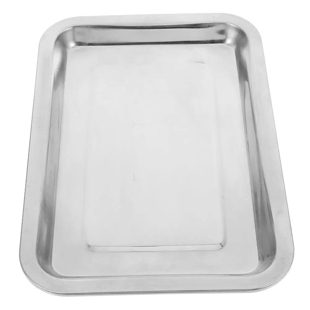 

Stainless Steel Lab Tray Acid Alkali Resistant Spill Containment Durable Chemical Experiment Teaching Medical Tattoo Bathroom