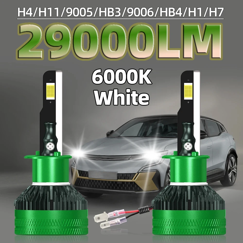 

2x H4 Canbus LED Headlight H1 H7 H8 H11 9005 HB3 9006 HB4 Car Led Lights 29000LM 160W 6000K CSP Chip Hight Low Beam Fog Lamp