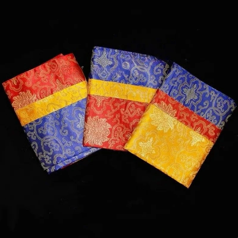 Tibetan-Style Tablecloth Decorative Scripture Mat Fabric Embroidered Rose Guru Offering Tablecloth Dharma Offering Altar Cloth - view 5