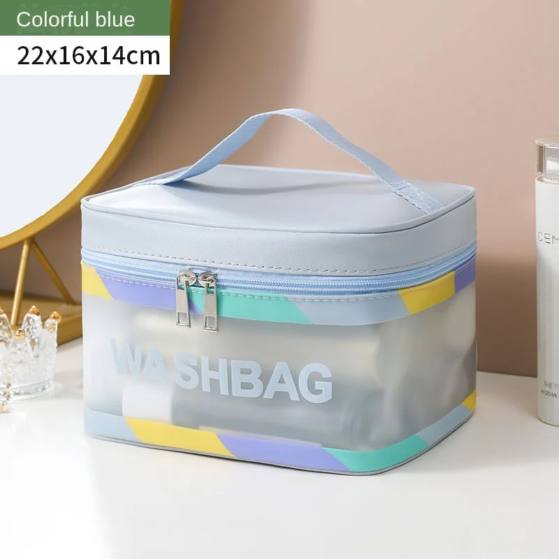 Frosted Makeup Bag Large Capacity Waterproof Wash Bag Cosmetic Storage Bag Portable Portable Portable Makeup Bag Travel Bag