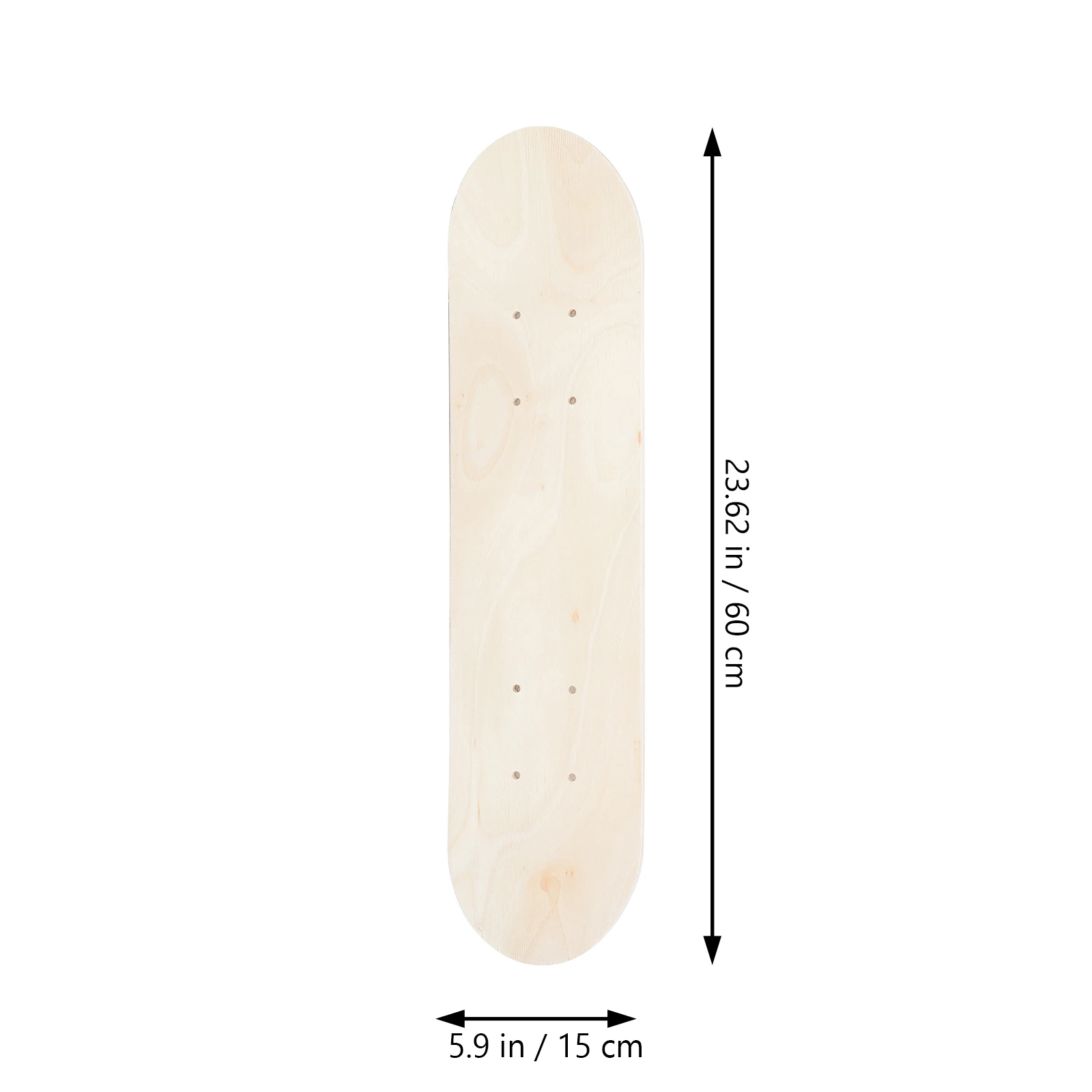 60cm Skateboard Deck Maple Skate Board Blank Adults Kids DIY Hand-painted Decorative Board Double Rocker