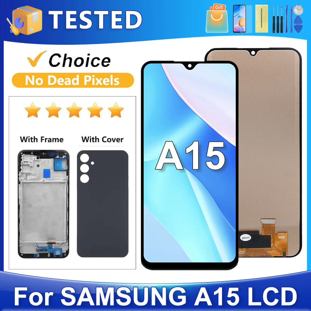 

6,5 ''A15 4G 5G для Samsung протестирован A155 A155F A156 A156B ЖК-дисплей с цифровым преобразователем сенсорного экрана в сборе, замена