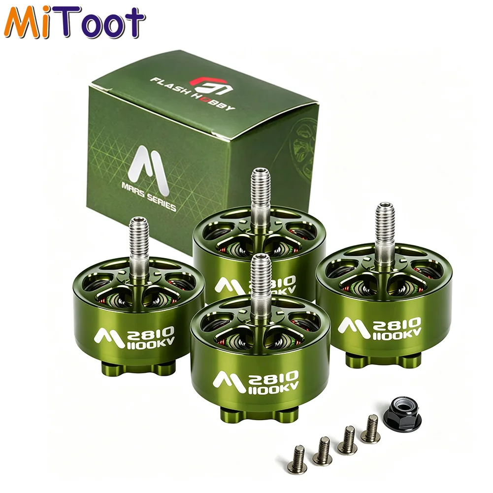 4PCS/SET FLASHHOBBY Mars M2810 1100KV Moteur sans balais 3-6S LiPo FPV Freestyle Long Range Drone DIY Parts