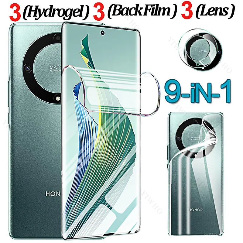 Transparent Camera Glass for Honor Magic5 Lite Hydrogel Soft Film Back Front Screen Protector for Huawei Honor Magic5lite 6.67