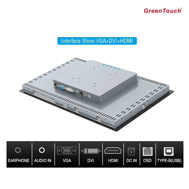 Monitor touch LCD open-frame con display LCD IPS, risoluzione 1920 * 1080 Display touch screen capacitivo da 21,5 pollici