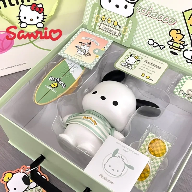 Sanurgente Pochacco-Haut-parleur Bluetooth avec figurine d'anime, chargement de bureau, petit haut-parleur, jouets de haute qualité, cadeaux d'anniversaire pour enfants