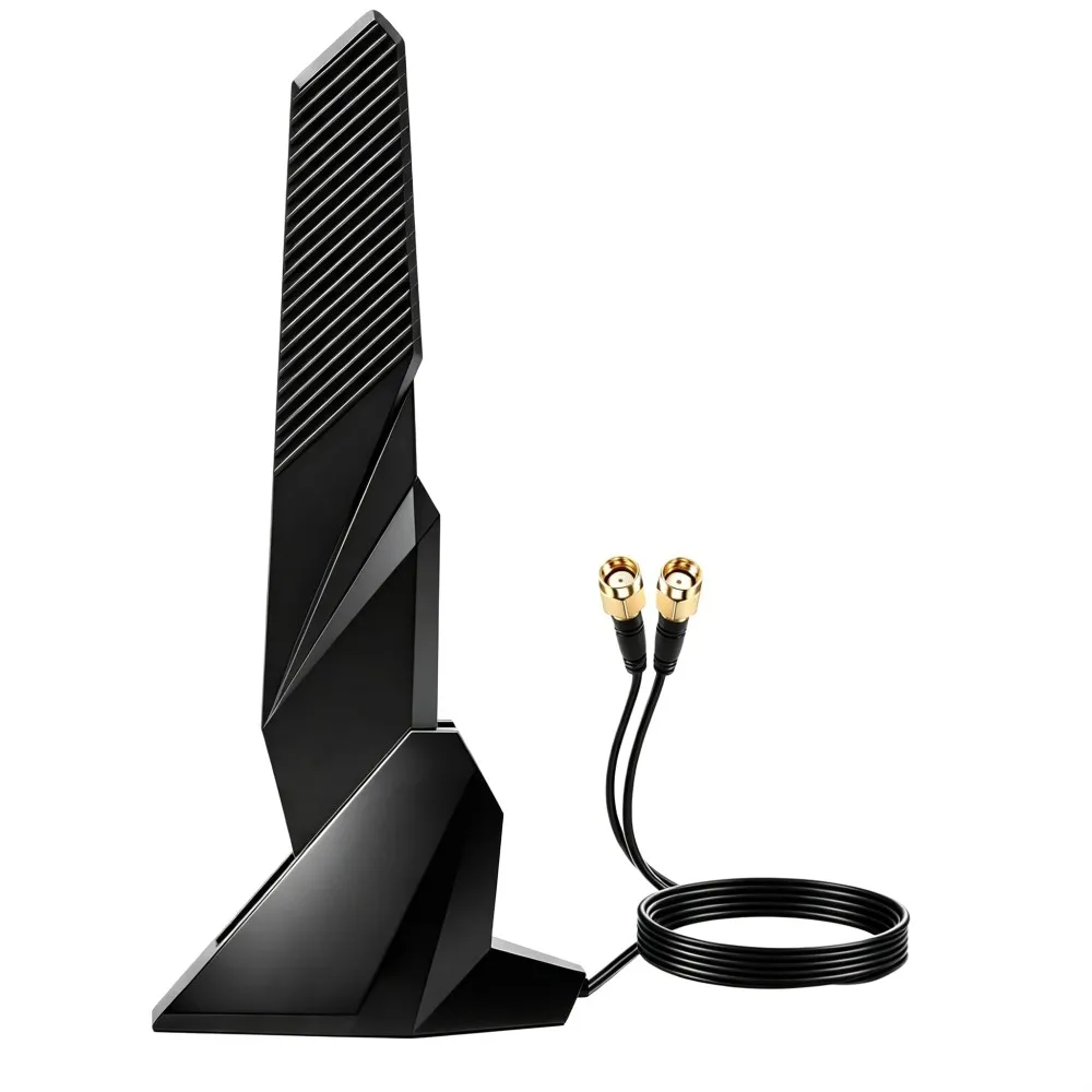 WiFi 6 6E Tri-Band Antenna 2.4GHz 5GHz 6GHz Magnetic Base RP-SMA Connector WiFi Antenna for PC Desktop Computer Asus Rog Strix