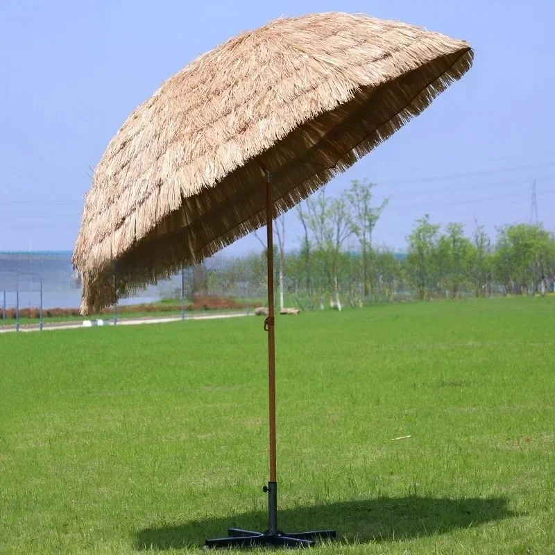 

Outdoor Sun Umbrella Simulation Straw Farmhouse Scenic Spot Garden Thatch Umbrella